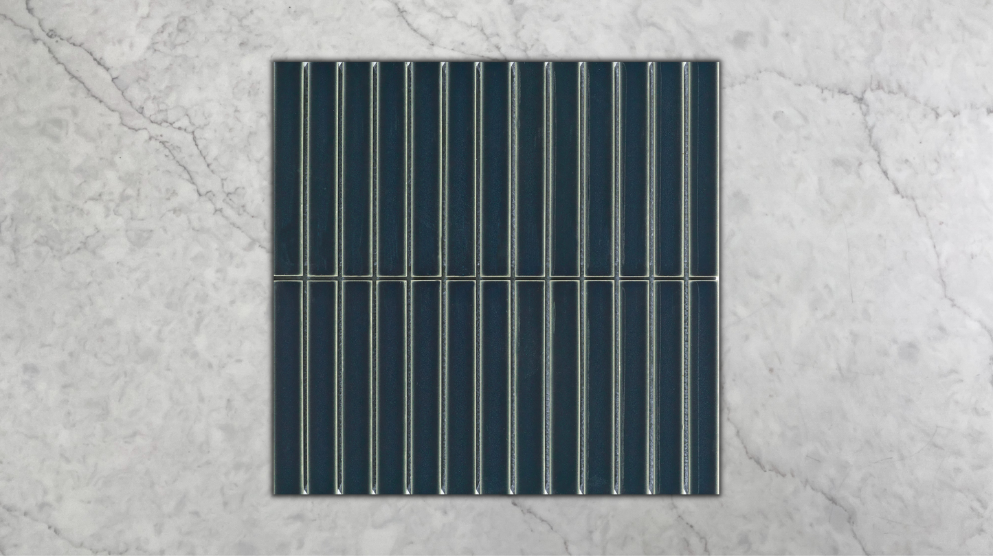 3D Concave Kit Kat Speckle Dark Blue Mosaic 20x145