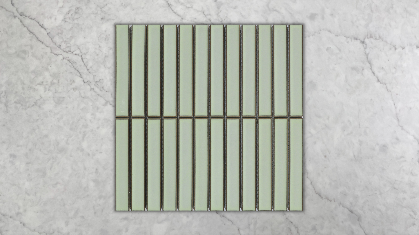 3D Concave Kit Kat Speckle Green Mosaic 20x145