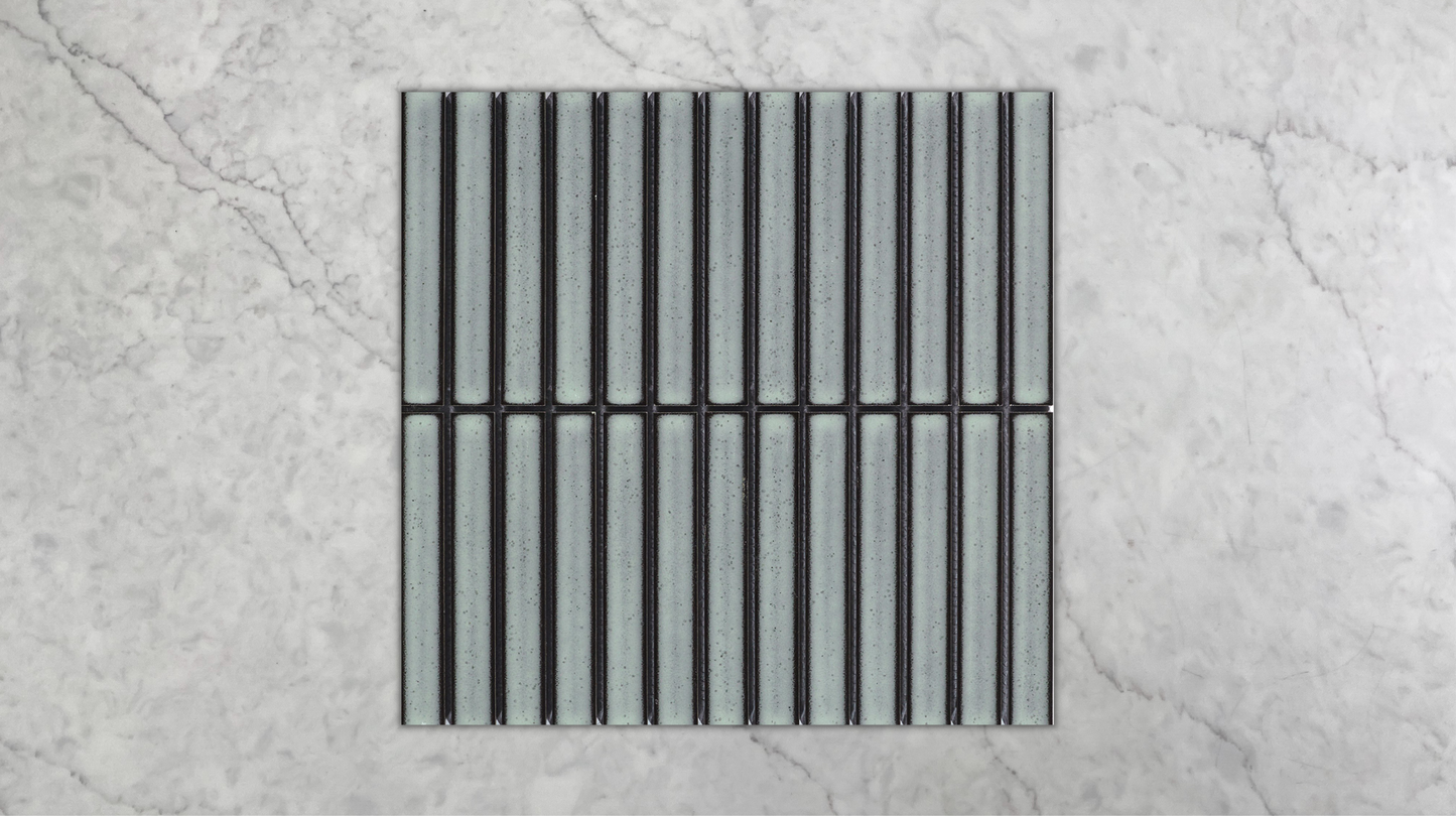 3D Concave Kit Kat Speckle Light Grey Mosaic 20x145