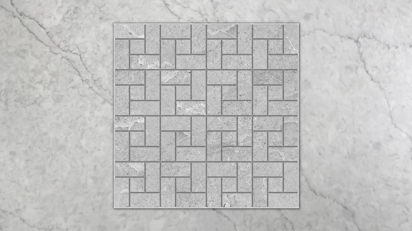 Kew Stone Light Grey Windmill Mosaic