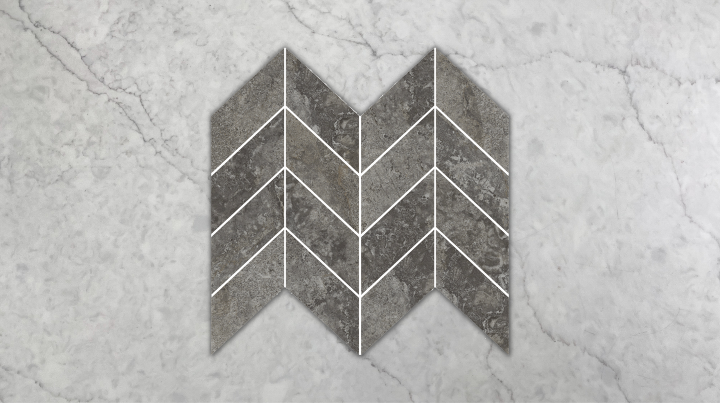 Canyon Graphite Chevron Mosaic