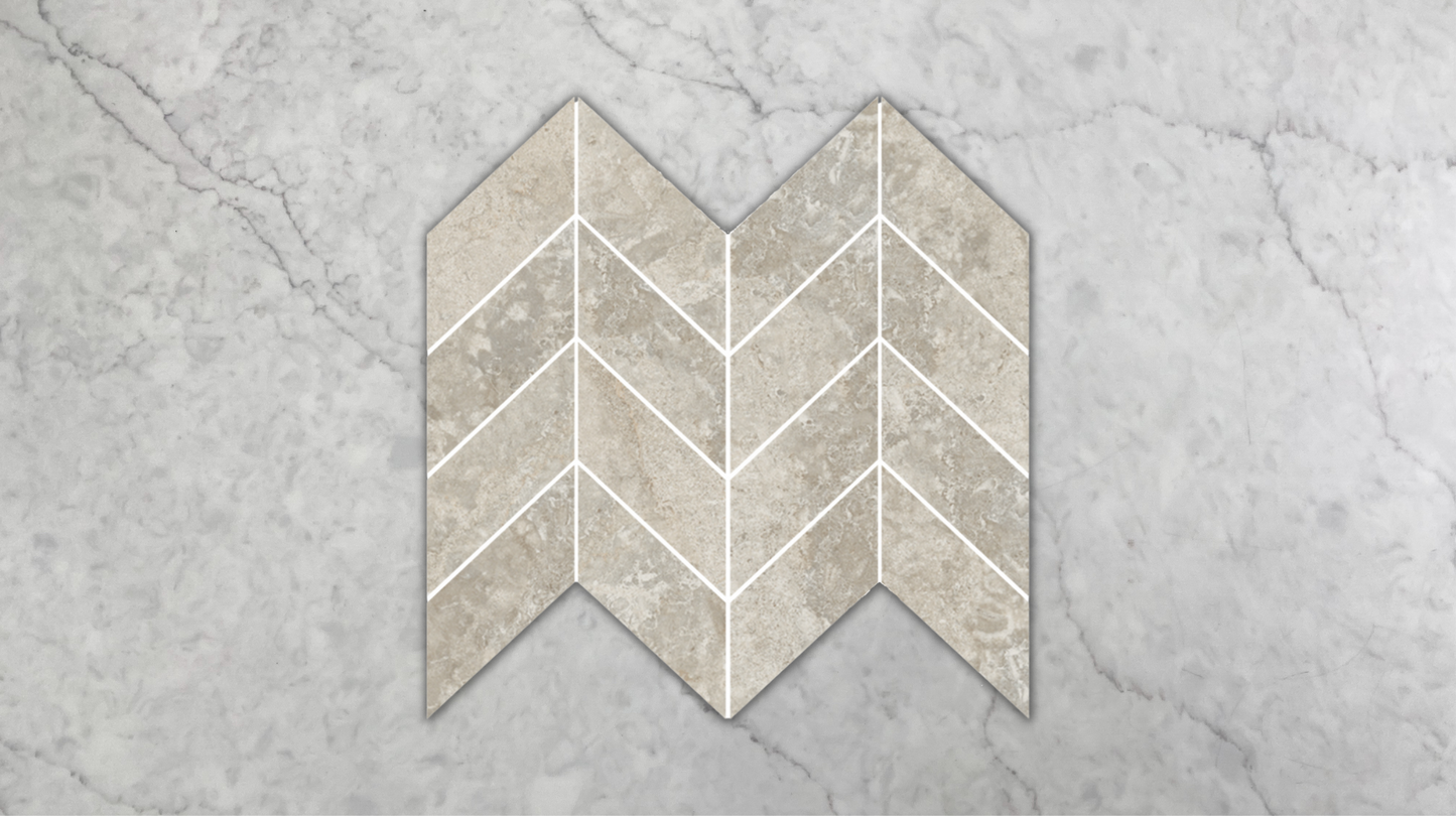 Canyon Beige Chevron Mosaic